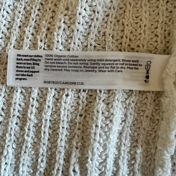 Eileen Fisher Peruvian Organic Cotton Boucle Hooded Cardigan White Size 2X - Picture 9 of 9